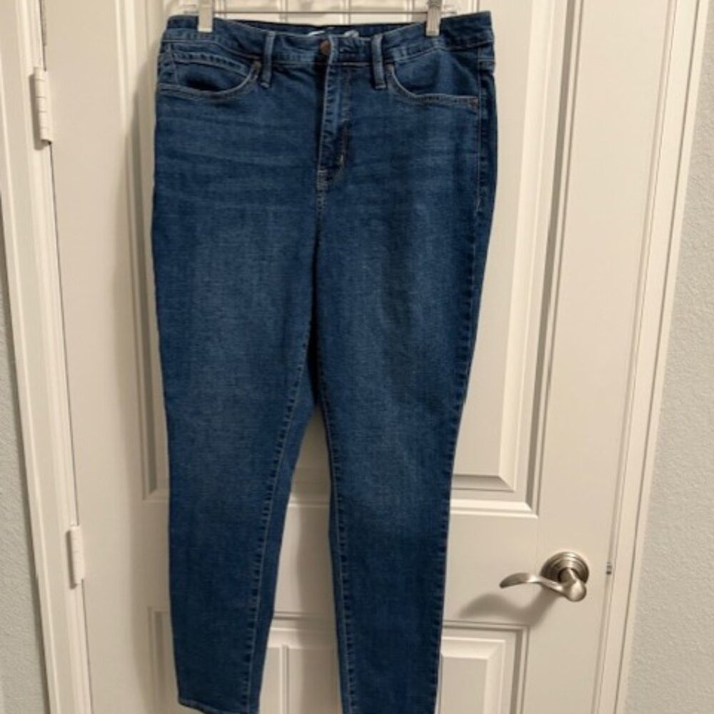 SEVEN 7 DENIM WOMEN’S JEANS MED WASH BLUE SIZE 12, SKINNY ANKLE LENGTH